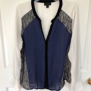 Button up shirt with lace detail!